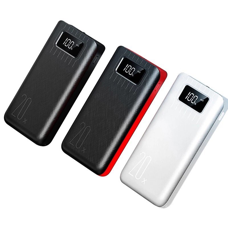 External Battery Power Bank Dual USB With LED Flashlight